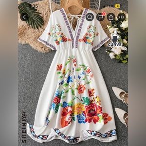 SHEIN 3XL Floral Vacation Dress